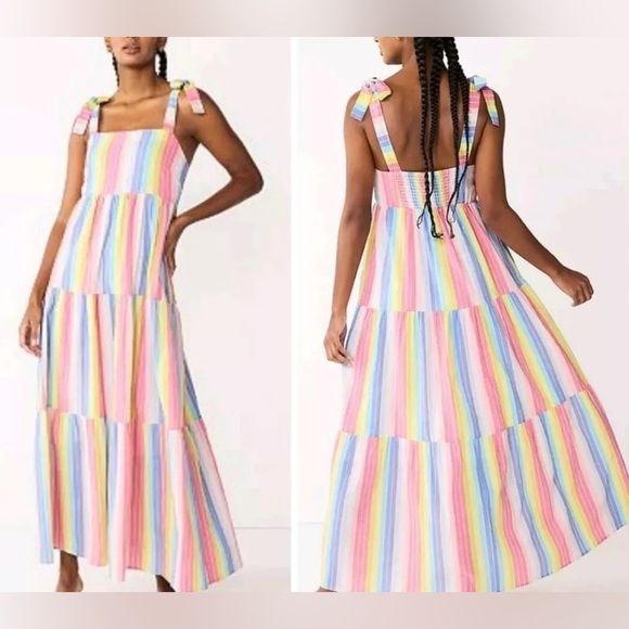 Draper James Multicolor Striped Maxi Dress - Picture 2 of 10